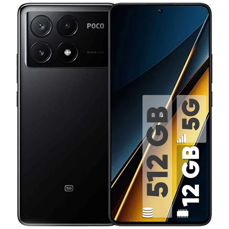 گوشی موبایل پوکو مدل Poco X6 Pro 5G دو سیم کارت ظرفیت 512 گیگابایت و رم 12 گیگابایت